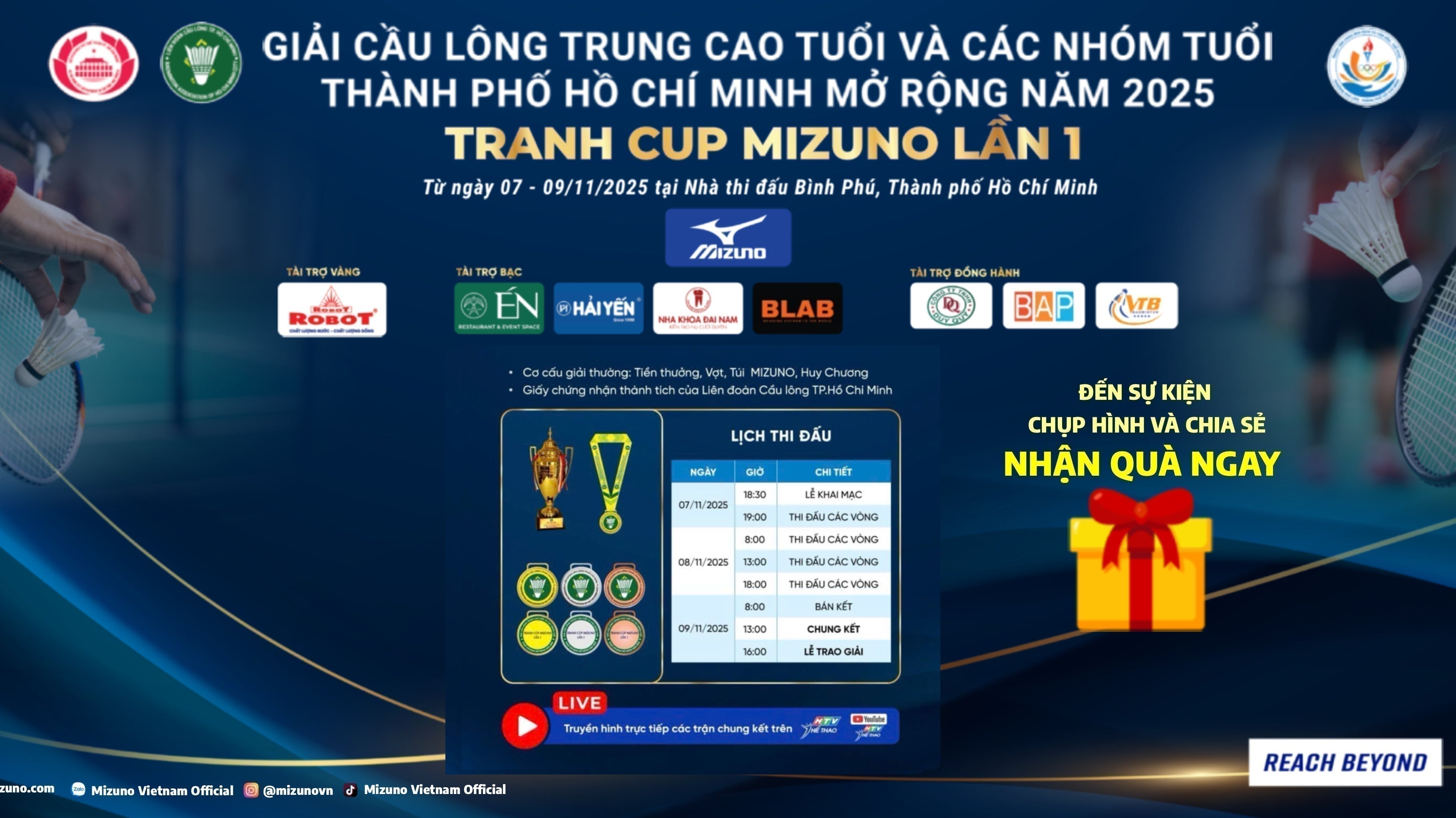 The 1st Badminton Mizuno Cup in Ho Chi Minh City